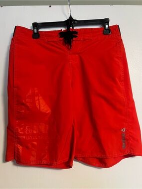 Reebok Men’s Bright Red Swim Board Shorts